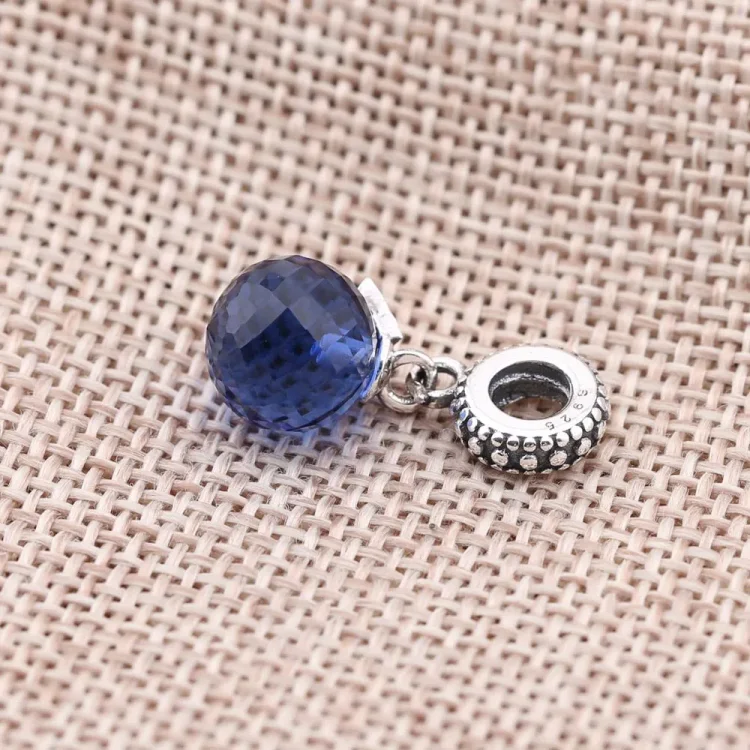PANDORA Moon Star, Midnight Blue Crystal Clear Cz Pe Viseča - 791392NBC