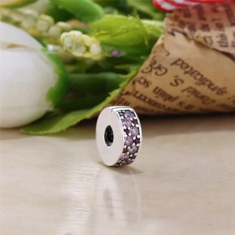 (slika za) PANDORA Mosaic Shining Elegance, Fancy Pink Fancy Purple CZ Spacer - 791817CZSMX - Ogled 2