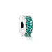 PANDORA Mosaic Shining Elegance, večbarvni kristali Teal CZ Spacer - 791817MCZMX