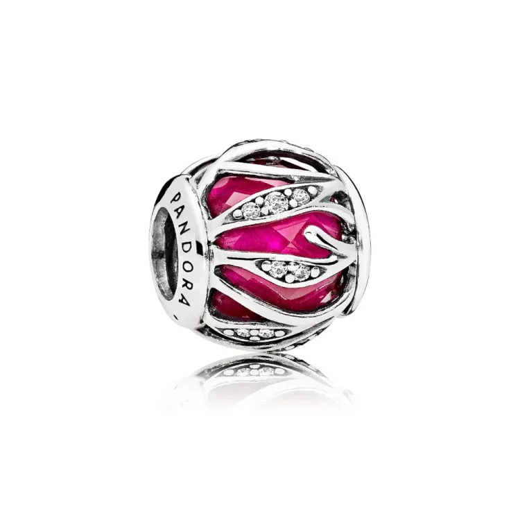 PANDORA Nature's Radiance Charm, sintetični rubin prozoren CZ - 791969SRU