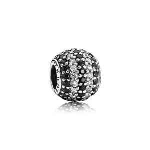 (slika za) PANDORA Nautical Pavé Lights Charm, črna Crystal Clear C - 791172NCK
