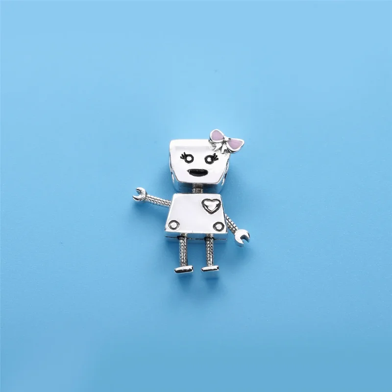 (slika za) PANDORA obesek Bella Bot, roza emajl - 797141EN160 - Ogled 2