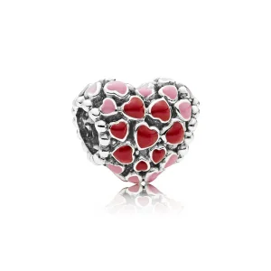 (slika za) PANDORA obesek Burst of Love, mešani emajl - 796557ENMX