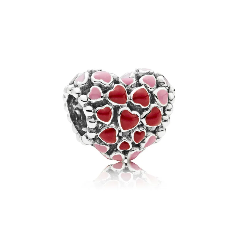 (slika za) PANDORA obesek Burst of Love, mešani emajl - 796557ENMX
