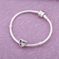 PANDORA Obesek Dva srca v enem - 791806CZ