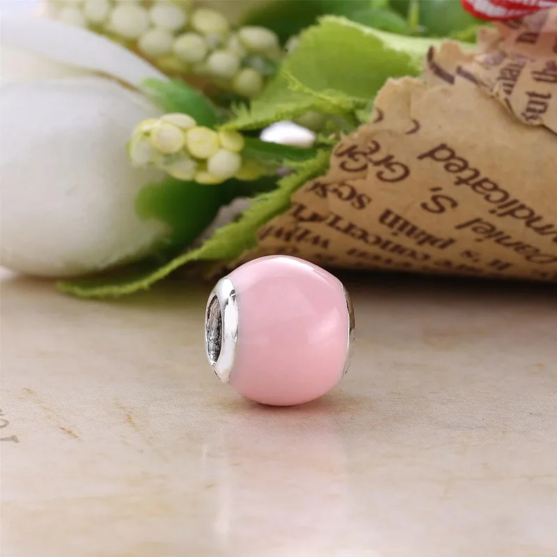 (slika za) PANDORA Obesek Geometric Facets, Opalescent Pink Crystal - 791722NOP - Ogled 2