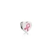 PANDORA Obesek Hope Ribbon, roza emajl - ENG792015-1