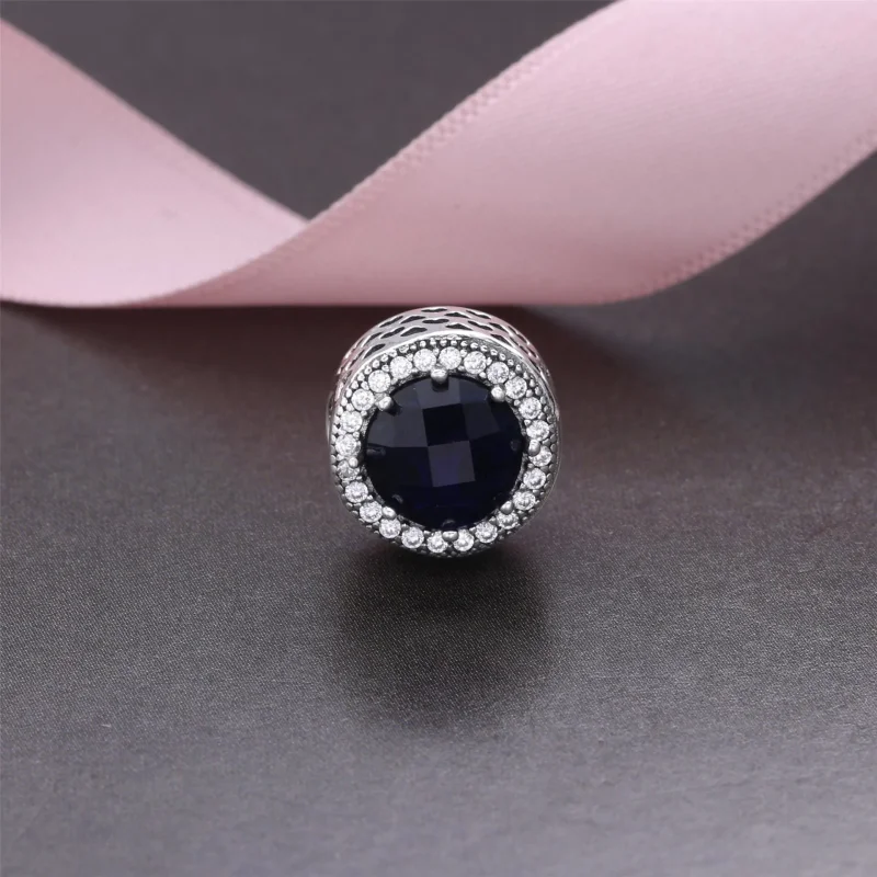 (slika za) PANDORA obesek Midnight Blue Radiant Hearts - 791725NMB - Ogled 2