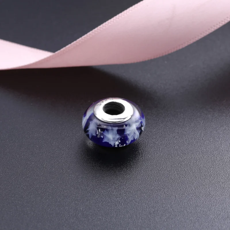 (slika za) PANDORA Obesek Murano iz stekla Snežinka - PL00046-1 - Ogled 3