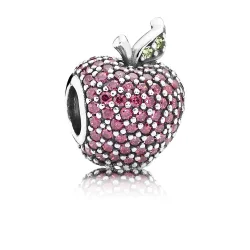 PANDORA Obesek rdečega pavé jabolka - 791485CFR