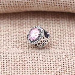 PANDORA Obesek Rosy Radiant Hearts - 791725NBP