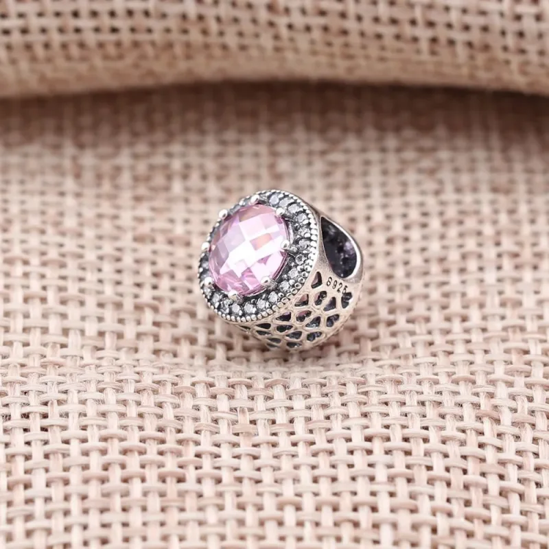 (slika za) PANDORA Obesek Rosy Radiant Hearts - 791725NBP - Ogled 2