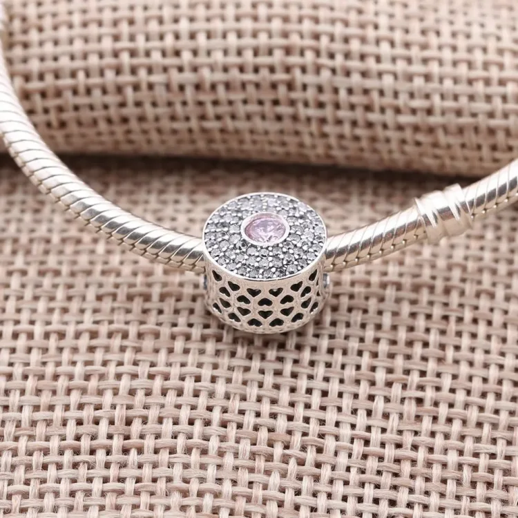 PANDORA Obesek Rosy Radiant Splendor - 791763NBP
