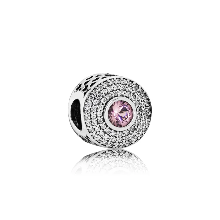 PANDORA Obesek Rosy Radiant Splendor - 791763NBP