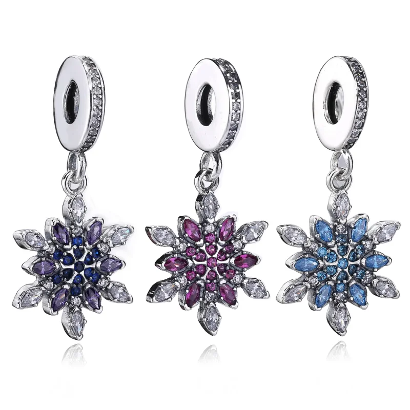 (slika za) PANDORA obesek s kristalizirano snežinko - 791761nblmx - Ogled 2