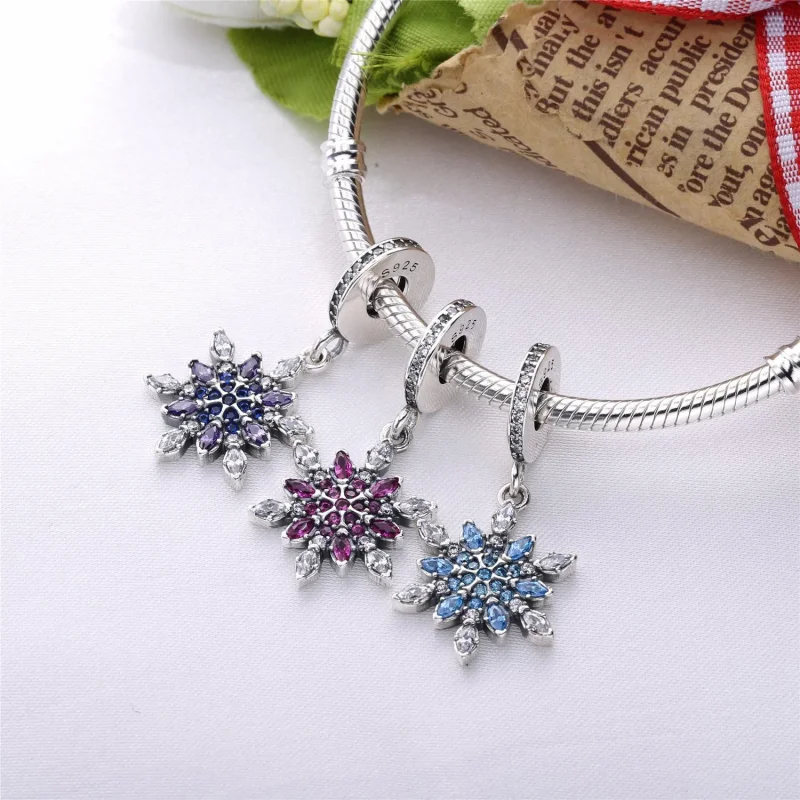 (slika za) PANDORA obesek s kristalizirano snežinko - 791761nblmx - Ogled 6