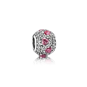 (slika za) PANDORA obesek s kroglo Heart Pavé Gems - 791249 CZS