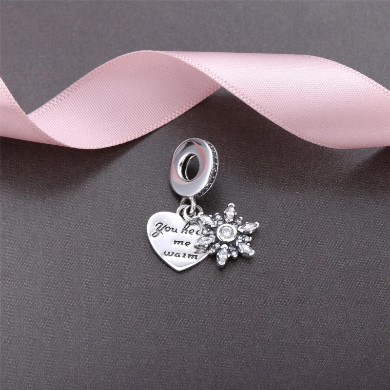 (slika za) PANDORA obesek s snežinko v obliki srca - 792012CZ - Ogled 2