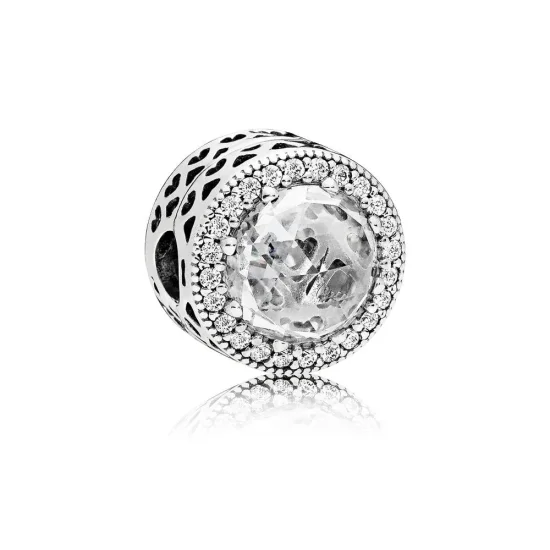 (slika za) PANDORA obesek s sponkami Radiant Hearts - 796239CZ