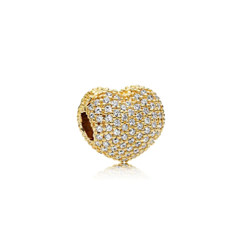(slika za) PANDORA obesek s sponkami Shine Pave Open My Heart - 767156CZ - Slika izdelka
