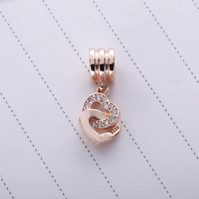 (slika za) PANDORA obesek s prepletenim srčkom - 791242CZ - Ogled 3