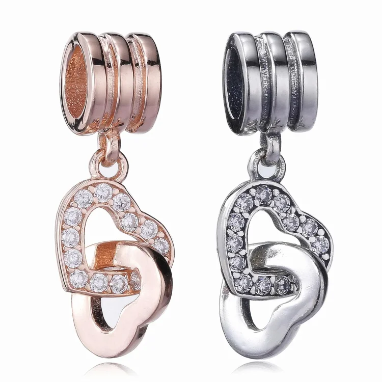 PANDORA obesek s prepletenim srčkom - 791242CZ