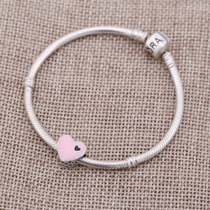 (slika za) PANDORA obesek Sweet Love Heart Charm - 791812EN40 - Ogled 2