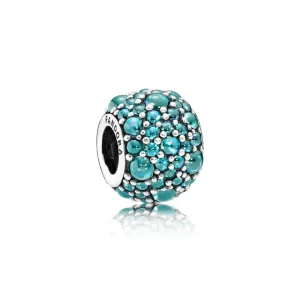 (slika za) PANDORA Obesek Teal Shimmering Droplets Charm - 791755mcz