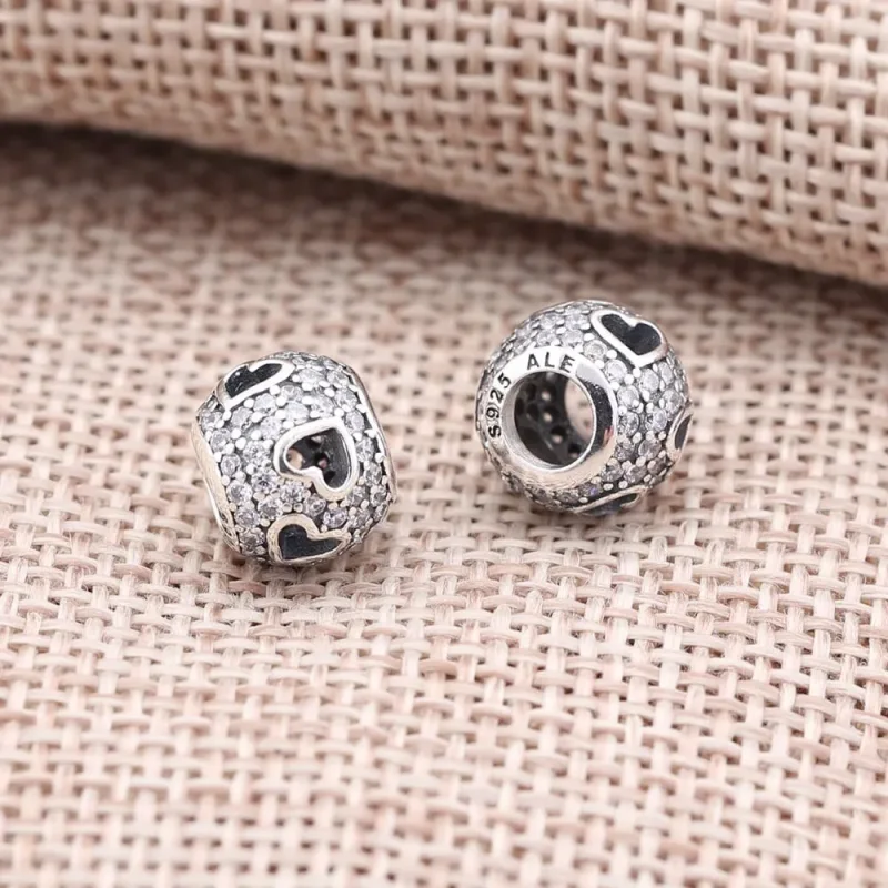 (slika za) PANDORA Obesek Tumbling Hearts - 791426CZ - Ogled 2