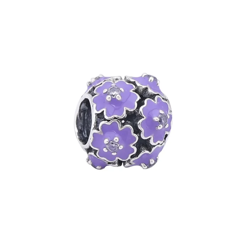 (slika za) PANDORA Obesek vijolična roža - PD0021-1K - Slika izdelka