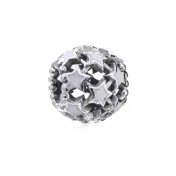 PANDORA obesek z belo emajlirano zvezdo - PD00122-1