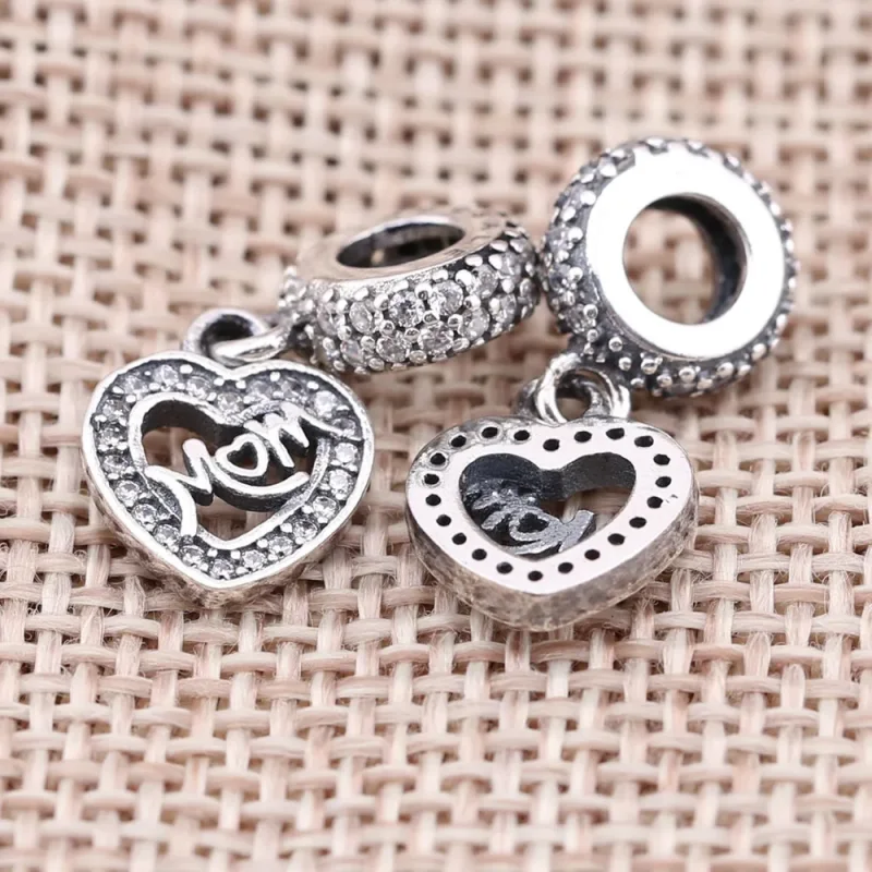 (slika za) PANDORA Obesek z obeskom Center of My Heart - 791521CZ - Ogled 2