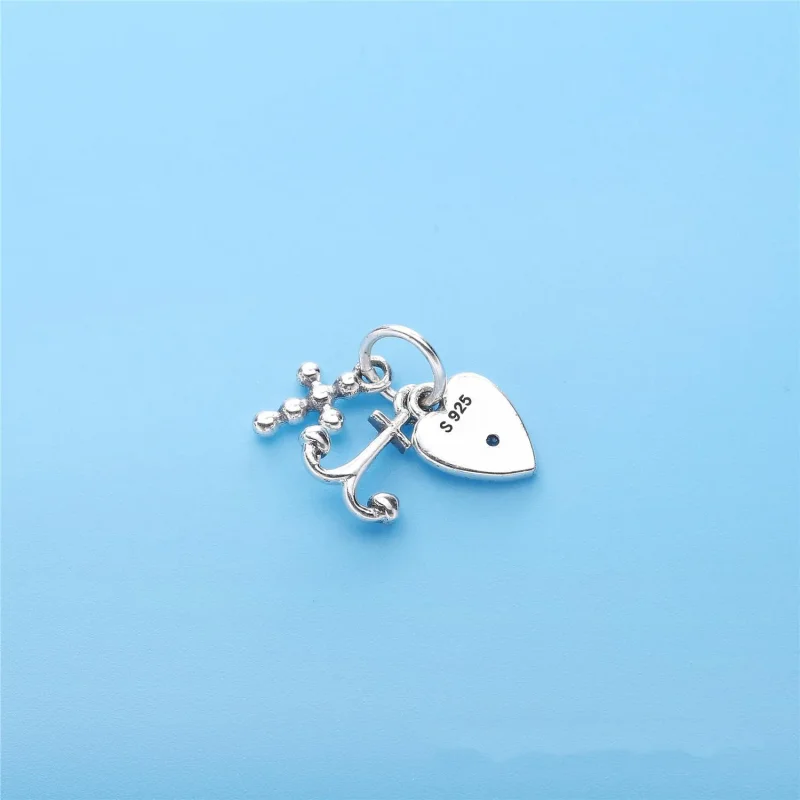 (slika za) PANDORA Obesek z obeskom Faith, Hope and Love Trojica - 791120CZS - Ogled 3