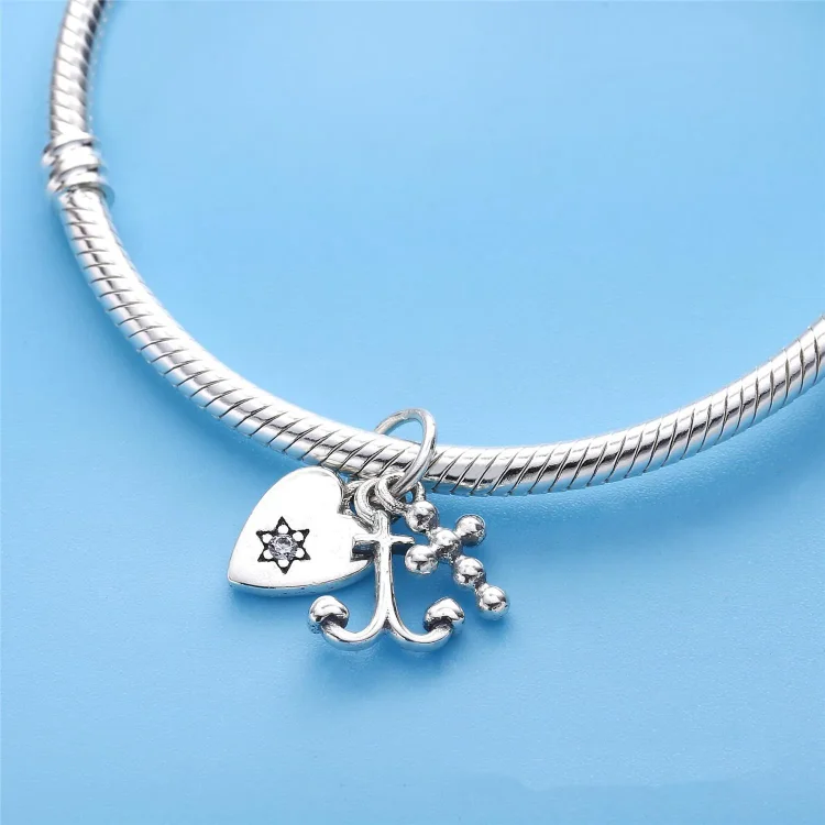 PANDORA Obesek z obeskom Faith, Hope and Love Trojica - 791120CZS