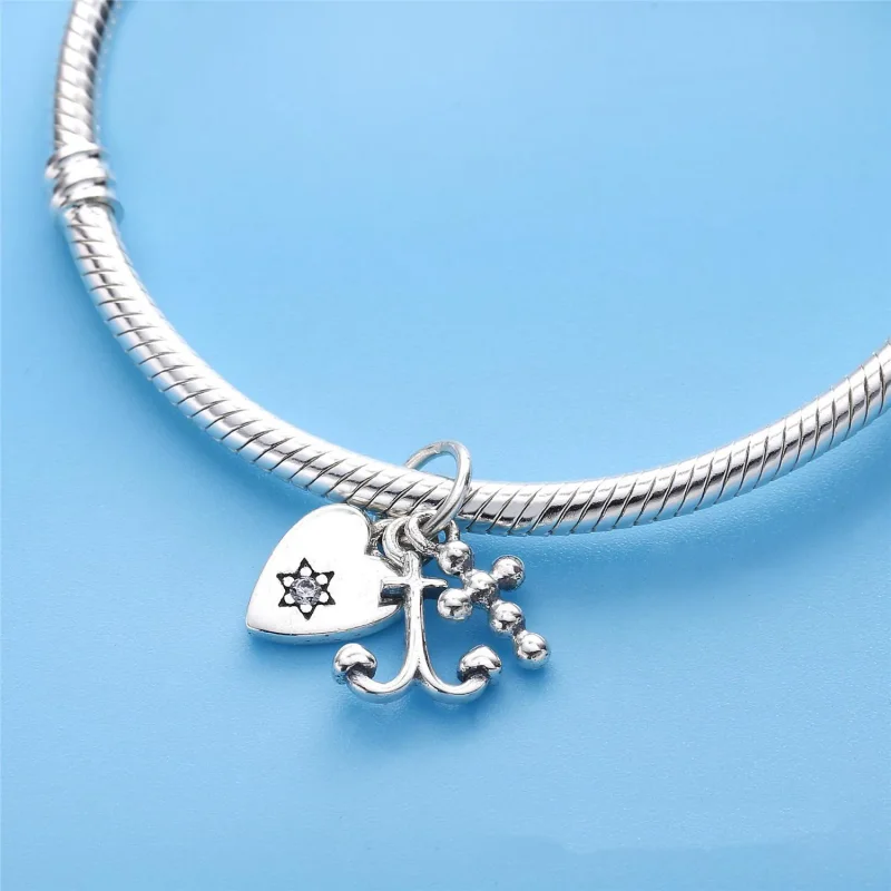 (slika za) PANDORA Obesek z obeskom Faith, Hope and Love Trojica - 791120CZS - Ogled 4