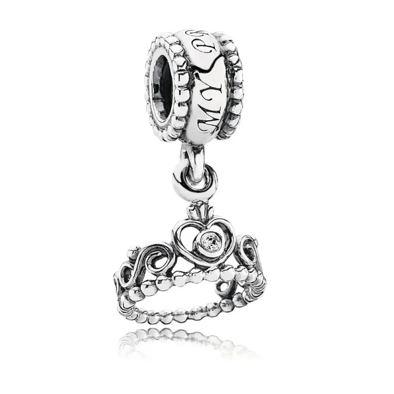 (slika za) PANDORA Obesek z obeskom Tiara My Princess - 791117CZ - Slika izdelka