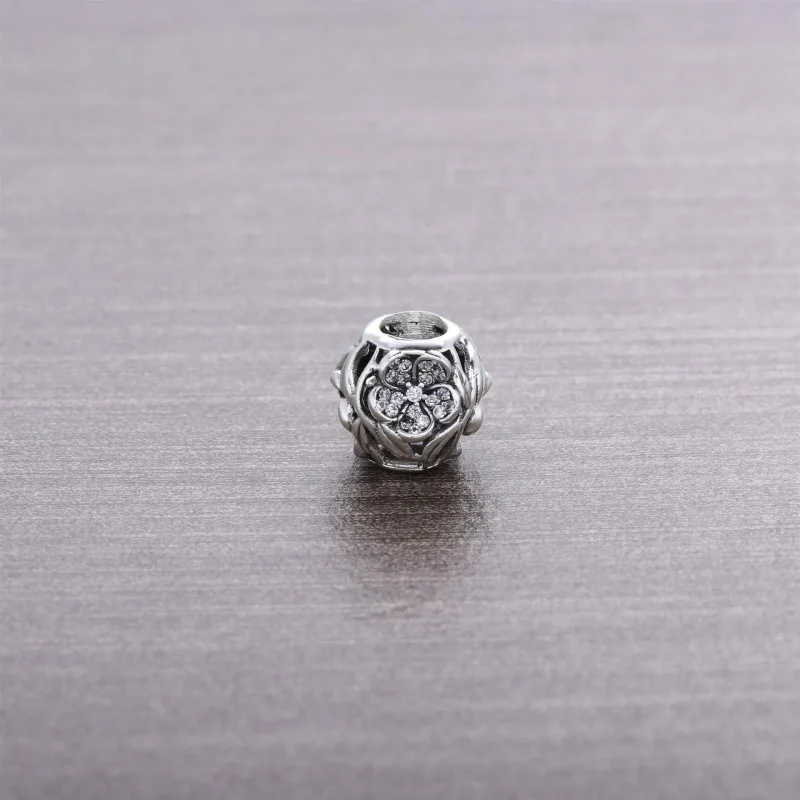 (slika za) PANDORA Obesek z rožicami Openwork Pavé - 791419CZ - Ogled 2