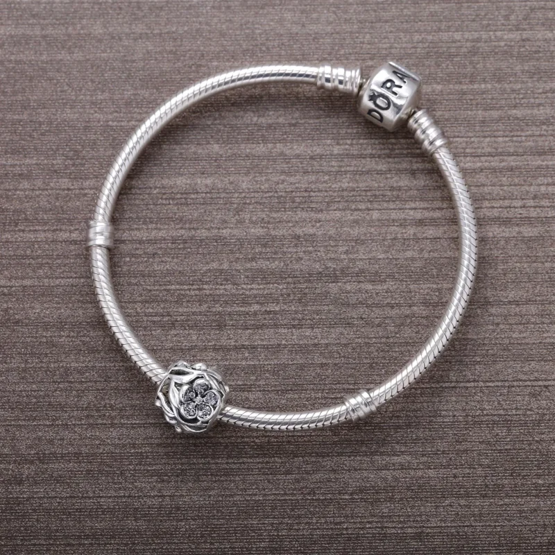 (slika za) PANDORA Obesek z rožicami Openwork Pavé - 791419CZ - Ogled 3