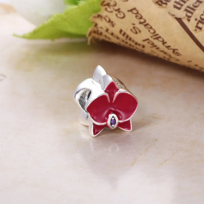 (slika za) PANDORA obesek z rožnato orhidejo - 792074EN69 - Ogled 2