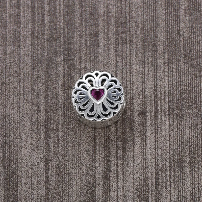 (slika za) PANDORA Obesek za ljubezensko prijateljstvo, roza CZ - 791955PCZ - Ogled 3