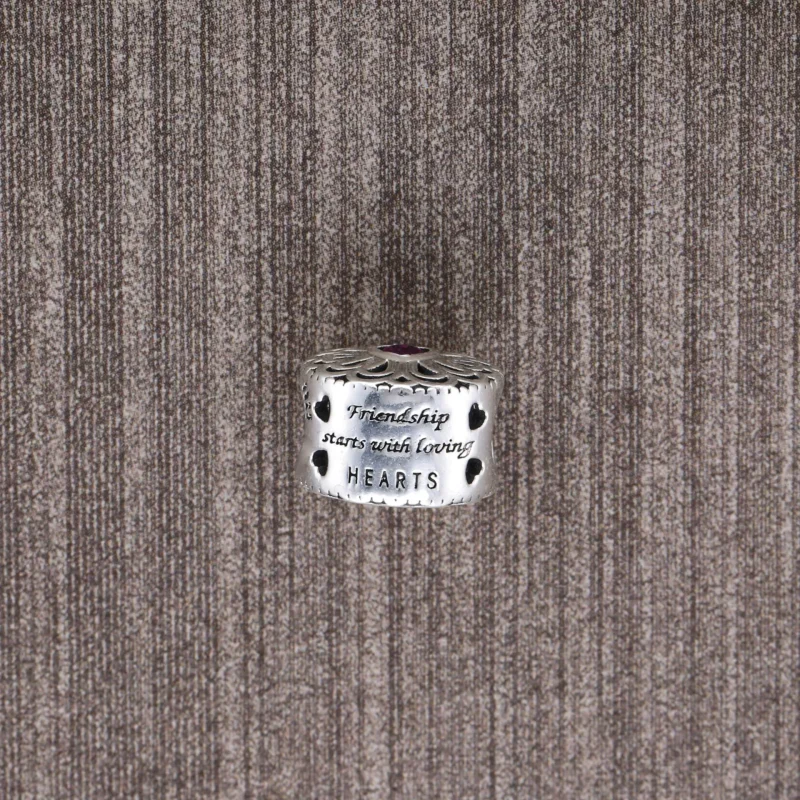 (slika za) PANDORA Obesek za ljubezensko prijateljstvo, roza CZ - 791955PCZ - Ogled 4