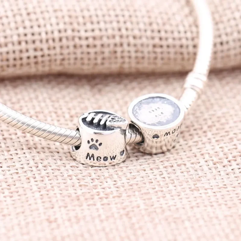 (slika za) PANDORA obesek za mačjo skledo - 791716CZ - Ogled 2