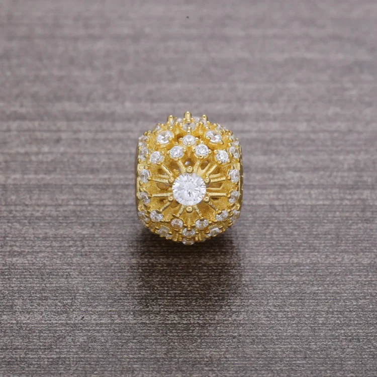 PANDORA obesek za notranji sijaj, prozorno CZ 14K zlato - 750838CZ