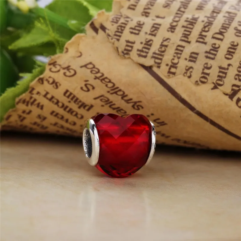 (slika za) PANDORA Obesek za obliko ljubezni v obliki fuksije, kristal v obliki rože v barv - Ogled 3