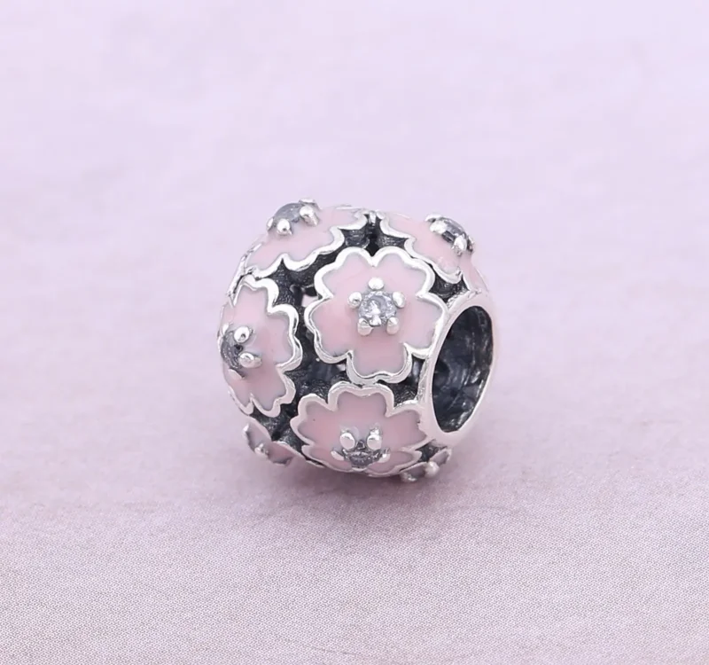 (slika za) PANDORA Obesek za travnik Pink Primrose - 791488EN68 - Ogled 2
