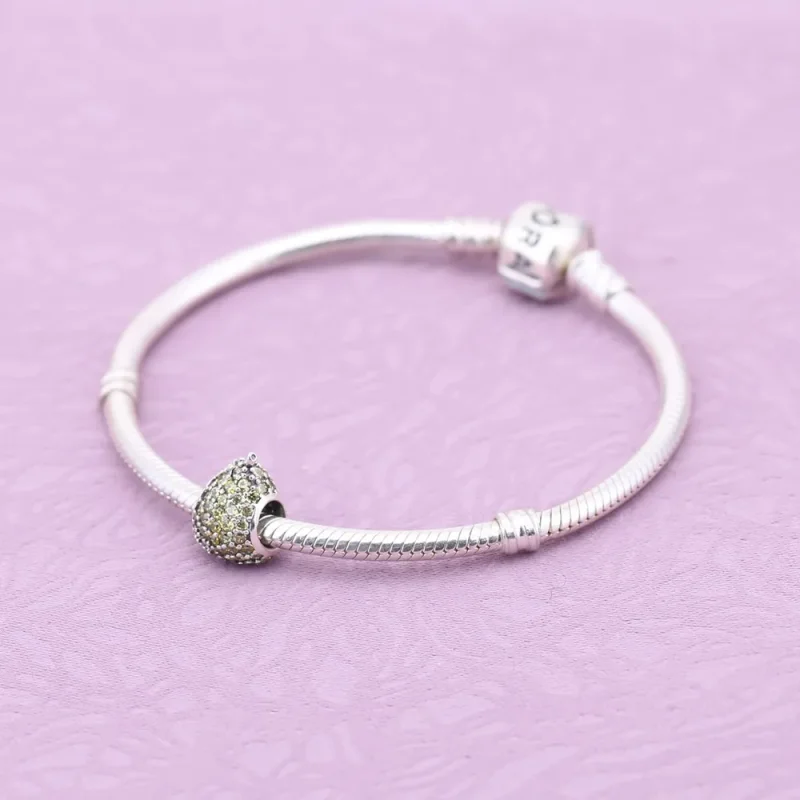 (slika za) PANDORA Obesek zelena pavé hruška - 791486NLG - Ogled 4
