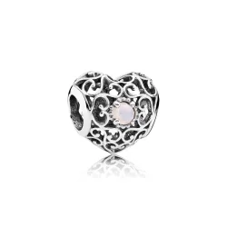 PANDORA oktober Signature Heart Birthstone Charmora E Charm - 791784NOP