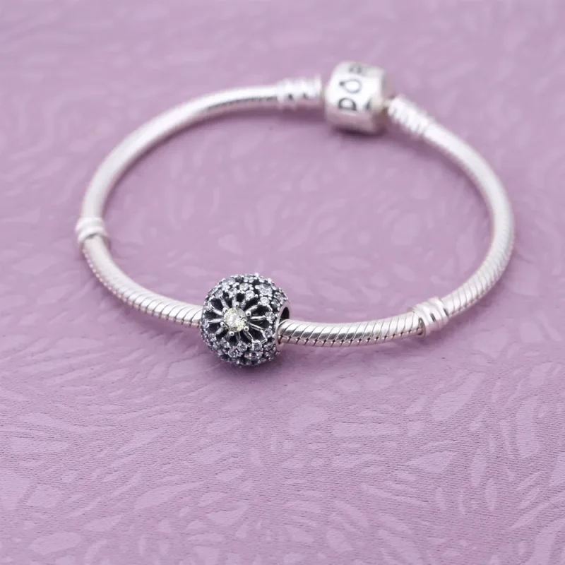 (slika za) PANDORA Openwork Abstract Pavé Charm - 791370CCZ - Ogled 2