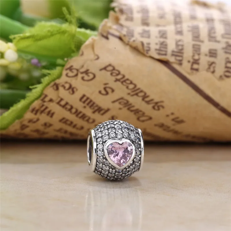 (slika za) PANDORA Osupljiv Pavé Heart Charm - 791815CZS - Ogled 2