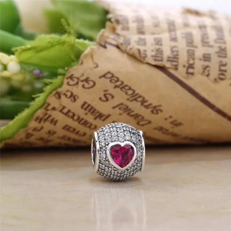 (slika za) PANDORA Osupljiv Pavé Heart Charm - 791815CZS - Ogled 3